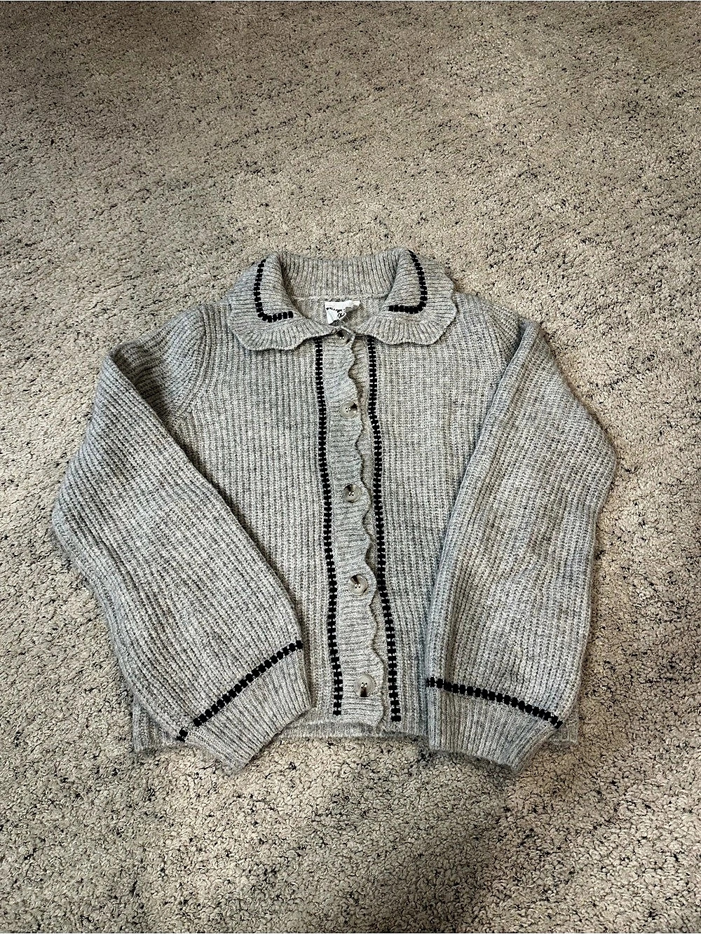 Gray Knit Cardigan Like New
